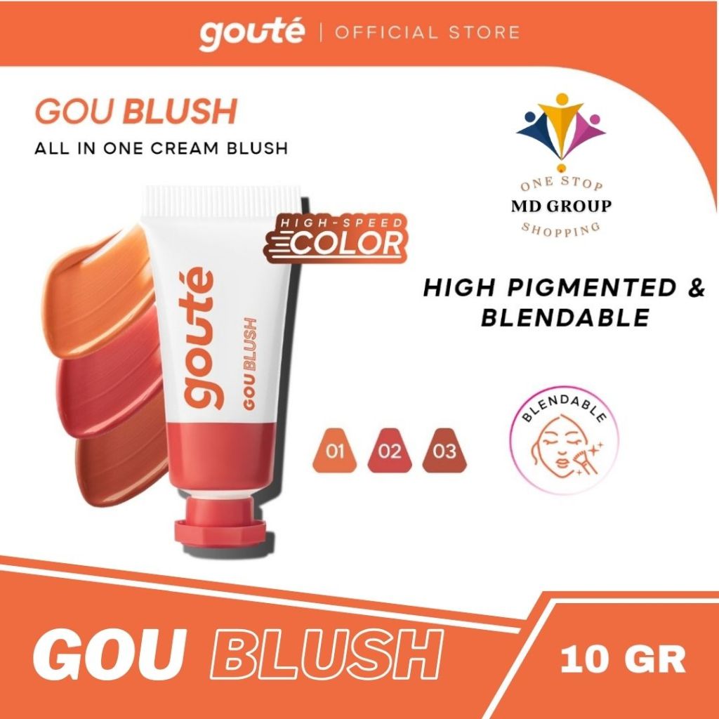 gouté Goublush - All in One Cream Blush for Blush On, Eye Shadow & Color Corrector - Blendable │ High-Pigmented │ Lightweight