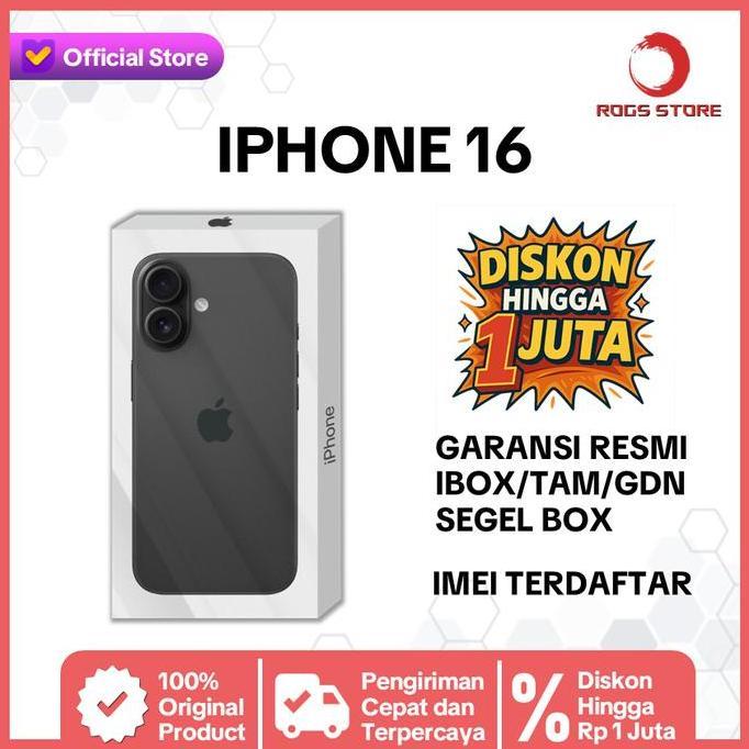 Apple iPhone 16 512GB 256GB 128GB - Garansi Resmi New BNIB