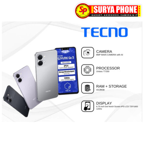 TECNO SPARK GO3 RAM 4GB / 64GB