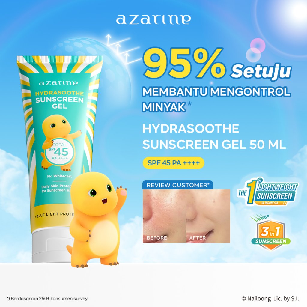 Azarine Hydrasoothe Sunscreen Gel SPF45 PA++++ 50ml