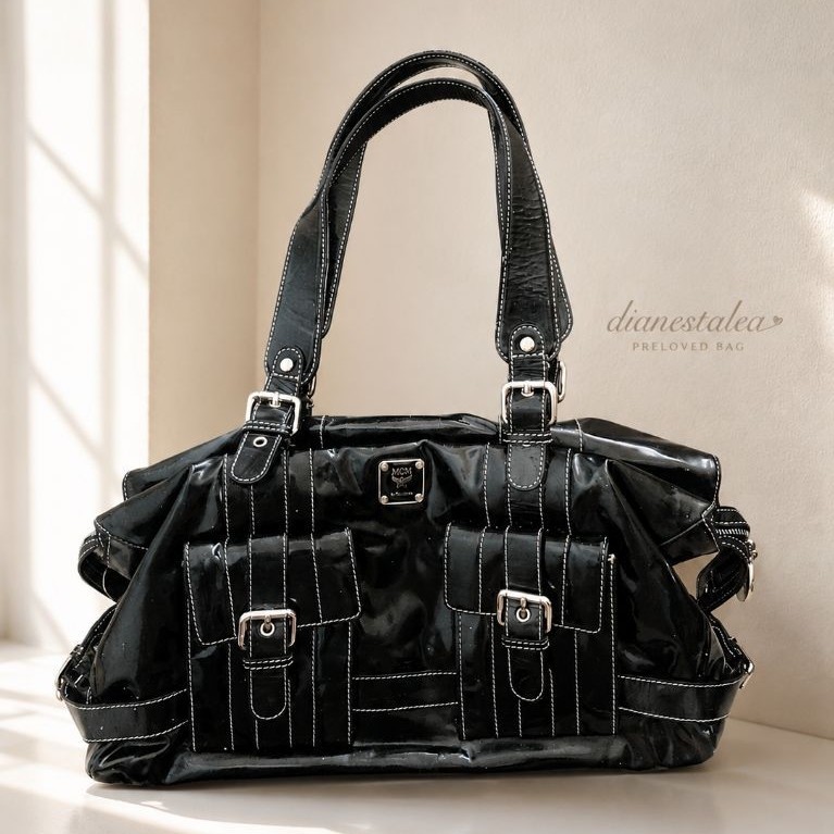 Jual Authentic MCM Patent Leather Shoulder Bag [BACA DESKRIPSI] | Shopee Indonesia