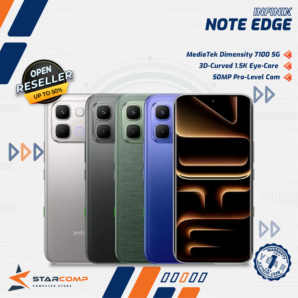 INFINIX Note Edge 5G+ 8/128 GB 8/256 GB Dimensity 7100 5G 6.78” 3D Curved Amoled 50MP 6500mAh NFC
