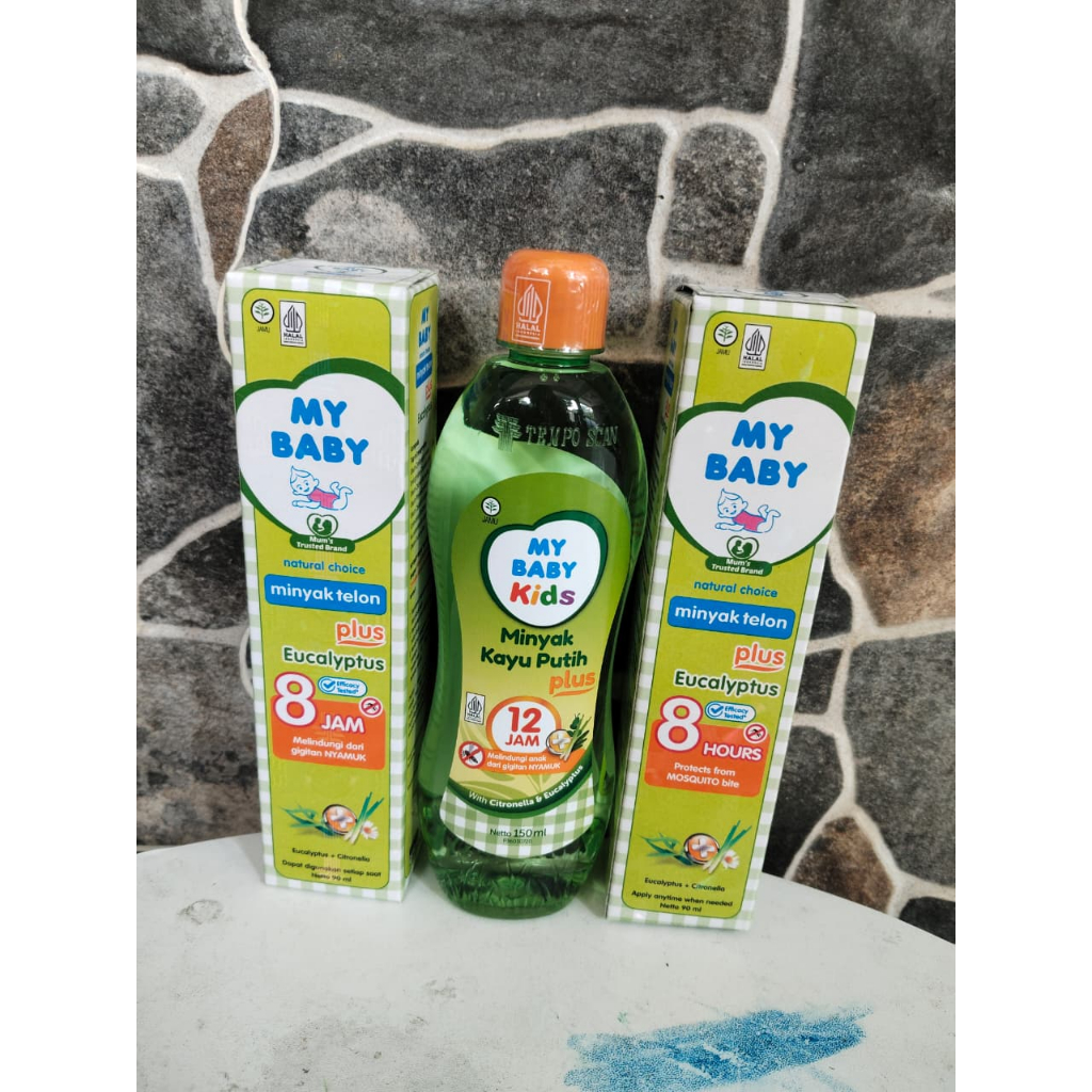 1 MY BABY MINYAK KAYU PUTIH 150ML + 2 MY BABY MINYAK TELON 90ML