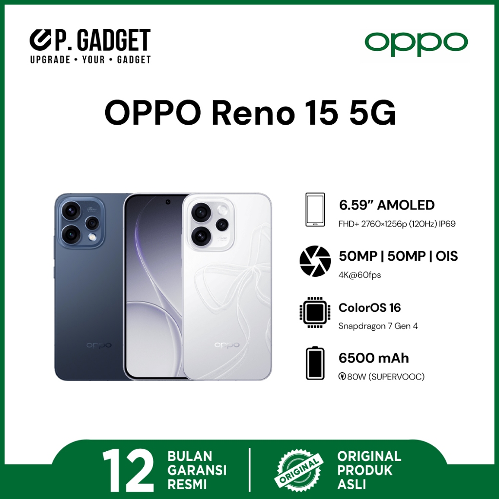 Up Gadget - Oppo Reno 15 5G - New Original - Pontianak