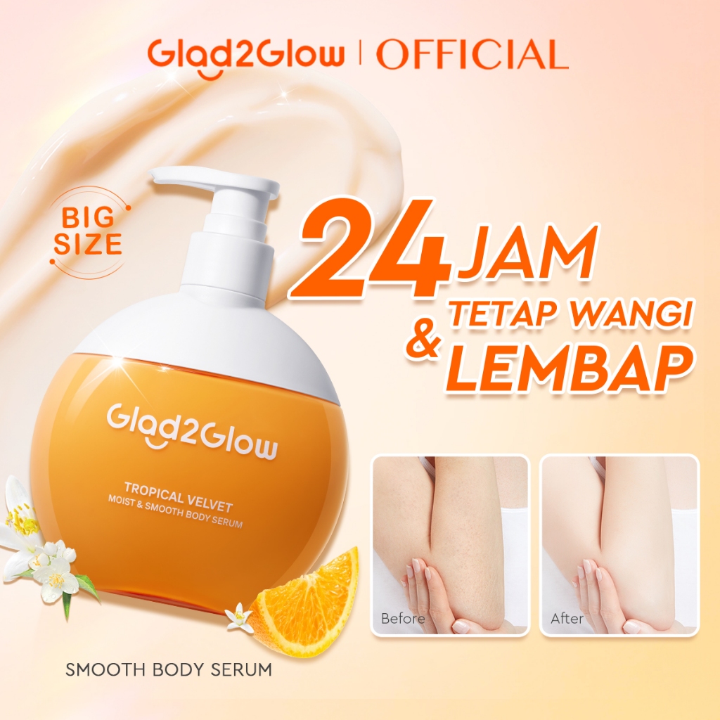 GLAD2GLOW Tropical Velvet Moist & Smooth Hand Body Serum 300ml