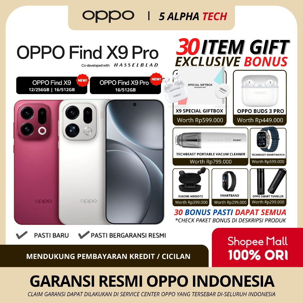 Jual OPPO Find X9 Pro 16/512GB Garansi Resmi OPPO | Shopee Indonesia