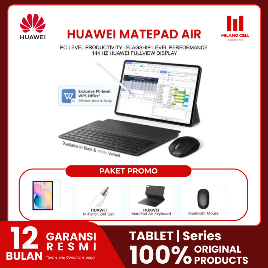 Jual Huawei Matepad Air 8/128GB HarmonyOS 3.1 Qualcomm® Snapdragon™ 888 Mobile Platform Garansi Resmi | Shopee Indonesia