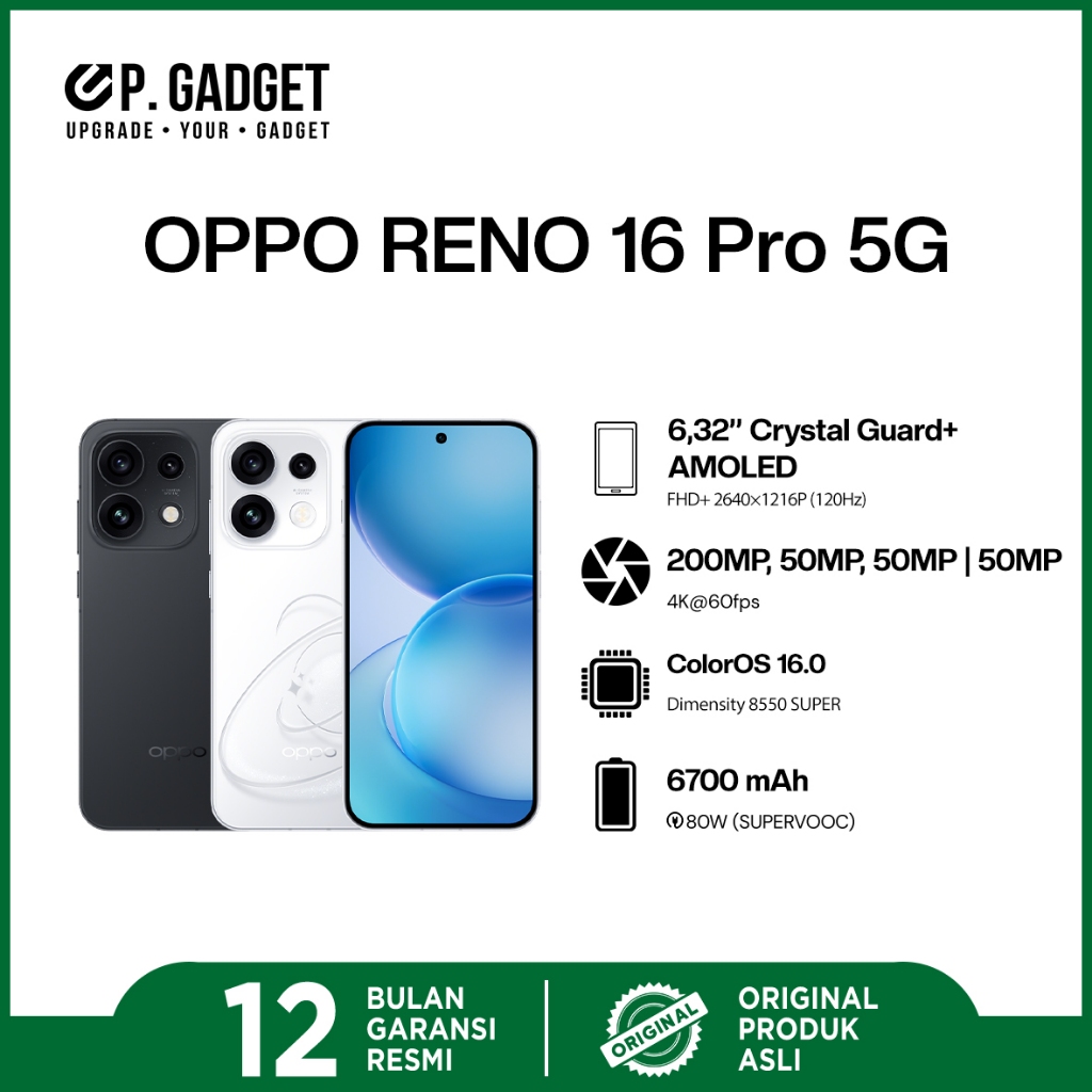 UP GADGET - OPPO RENO 16 PRO 5G - NEW - PONTIANAK