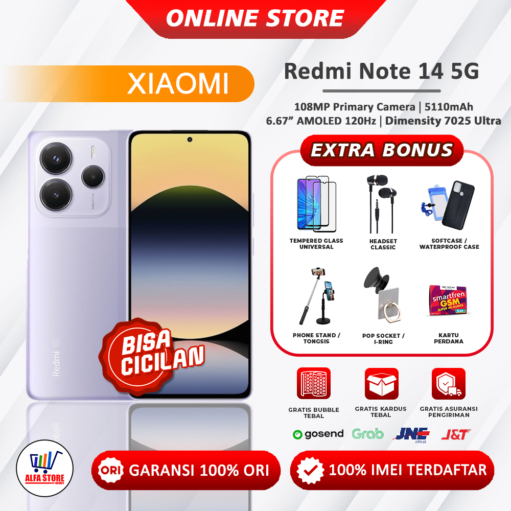 xiaomi redmi note 14 5G ram 12/512gb ram 8/256gb redminote 14 4G ram 8/256gb garansi resmi