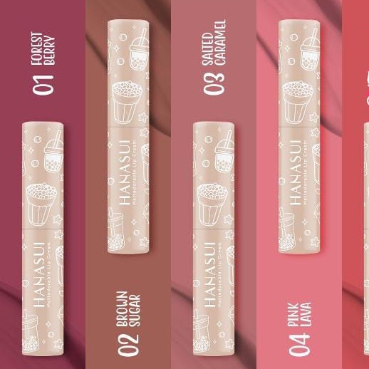 HANASUI MATTEDORABLE LIP CREAM BOBA 02 BROWN SUGAR