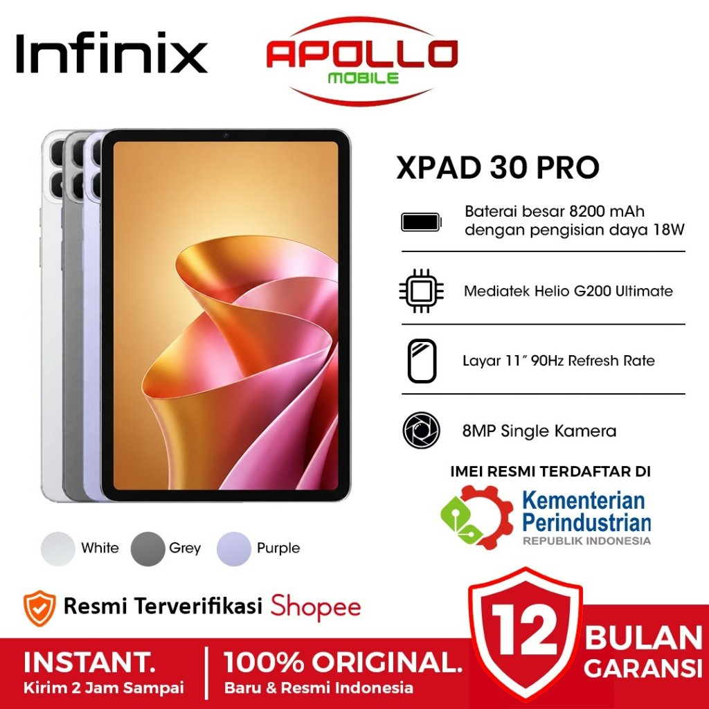 Infinix XPAD 30 Pro [8GB+128GB] - Garansi Resmi 1 Tahun
