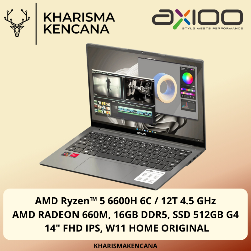 AXIOO HYPE 5 AMD X6 Ryzen™ 5 6600H 16GB 512GB RADEON 660M 14" FHD IPS W11 HOME ORI