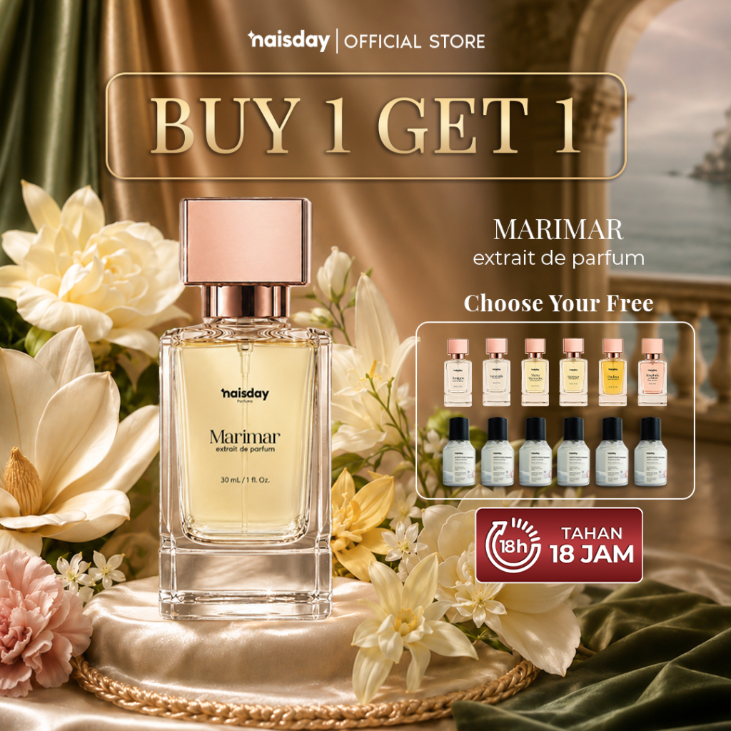 [NEW PRODUCT] BUY 1 GET 1 NAISDAY MARIMAR Parfum Tahan Lama – Extrait de Parfum Fresh White Floral Musk Elegan Cocok Untuk Pria Wanita 30ml