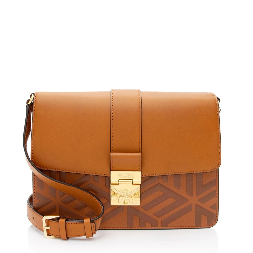 Jual Mcm Embossed Leather tracy Shoulder bag brown | Shopee Indonesia