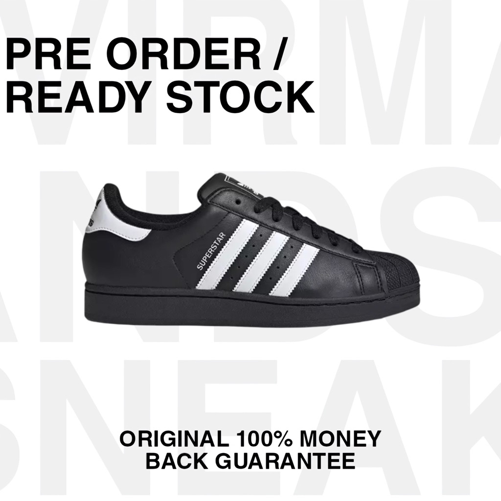 Jual Adidas Superstar II Black White Original 100% Sneakers resmi | Shopee Indonesia