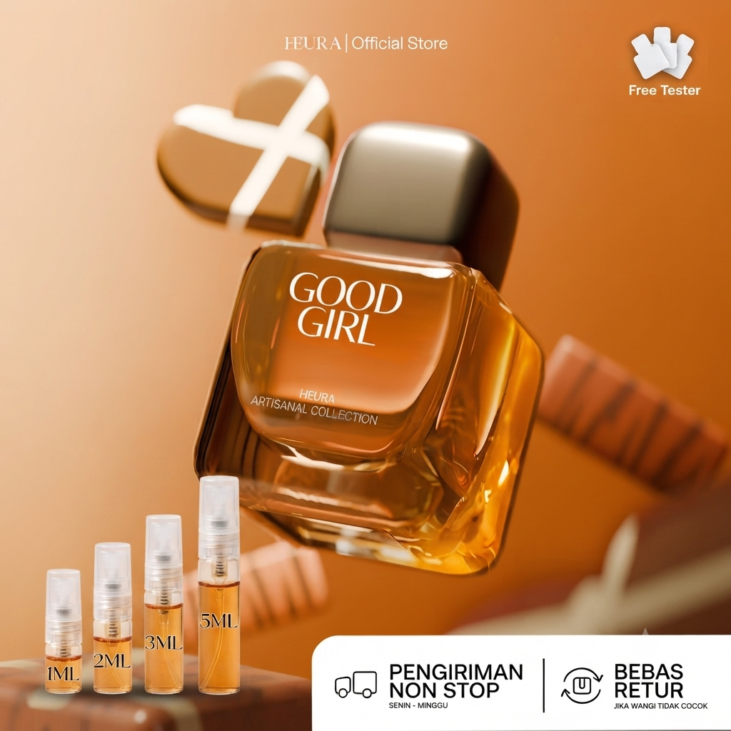 [ Decant/Tester ] Decant Original Heura Parfum Extrait De parfum Overlook,Sugar on top, way backhome,Marfa, Stronger With U, Scandal, Good Girl,Noir Blanc, Romantic wish, omnia,chlo, Eros,Libre,Savage dan Bombshell. Parfum Pria wanita Unisex Tahan lama