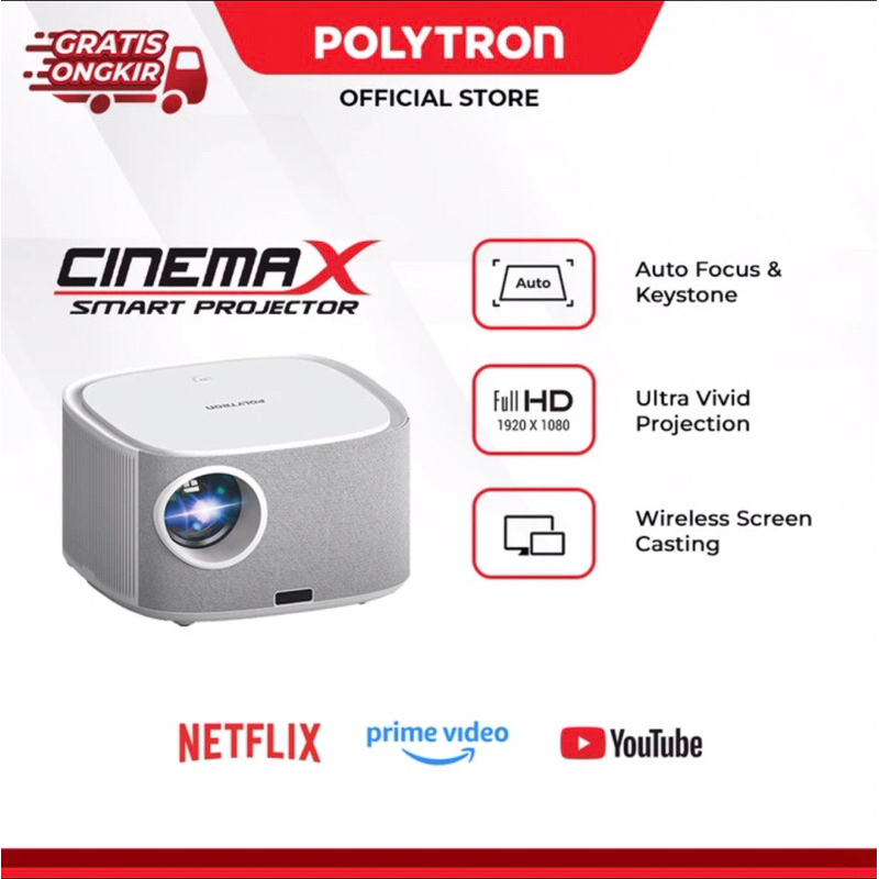 Jual Polytron Smart Cinemax Projector - PLP 91LFA 120 inch FHD | Shopee Indonesia