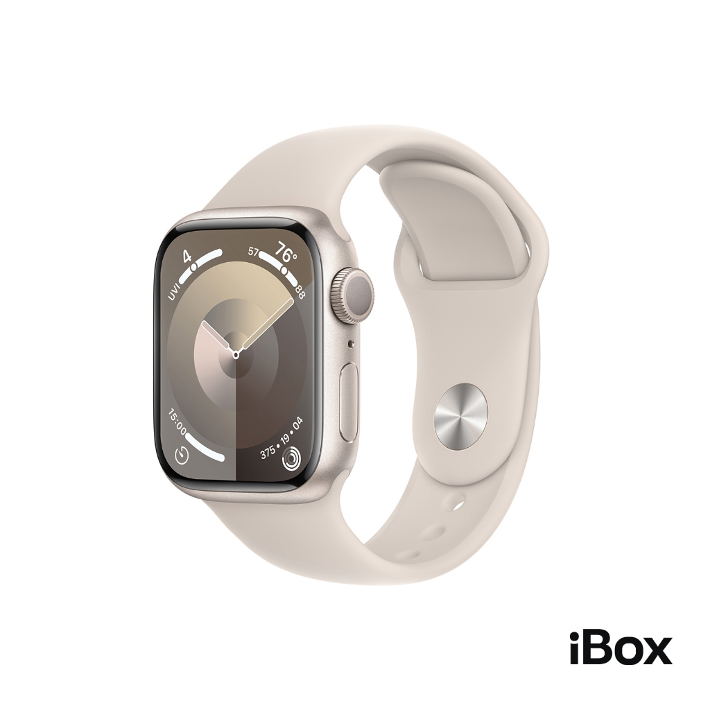 Jual Apple Watch Series 9 41mm GPS, Starlight, Aluminium Case with Starlight Sport Band - S/M | Shopee Indonesia
