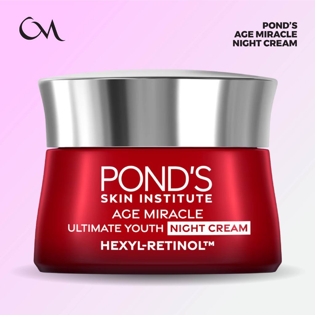 Pond’s Age Miracle Hexyl Retinol Niacinamide Night Cream Membantu Menyamarkan Kerutan, Garis Halus