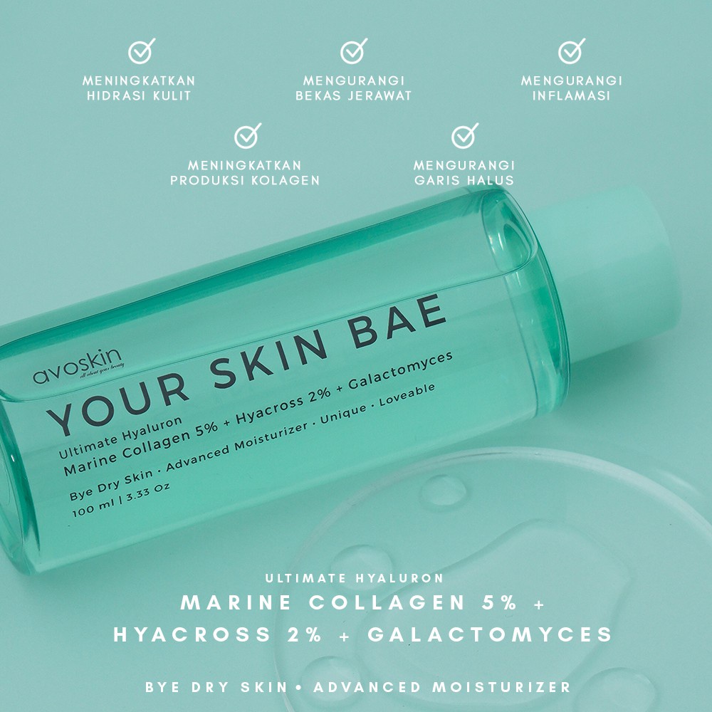 Avoskin Your Skin Bae Toner Marine Collagen 5% + Hyacross 2% + Galactomyces