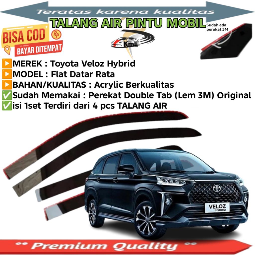 Jual talang air mobil Toyota Veloz Hybrid 2022-2026 Premium Quality | Shopee Indonesia
