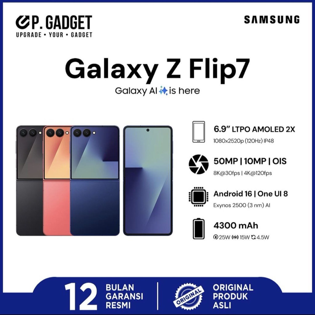 UP.GADGET - SAMSUNG GALAXY Z FLIP7 - NEW -PONTIANAK