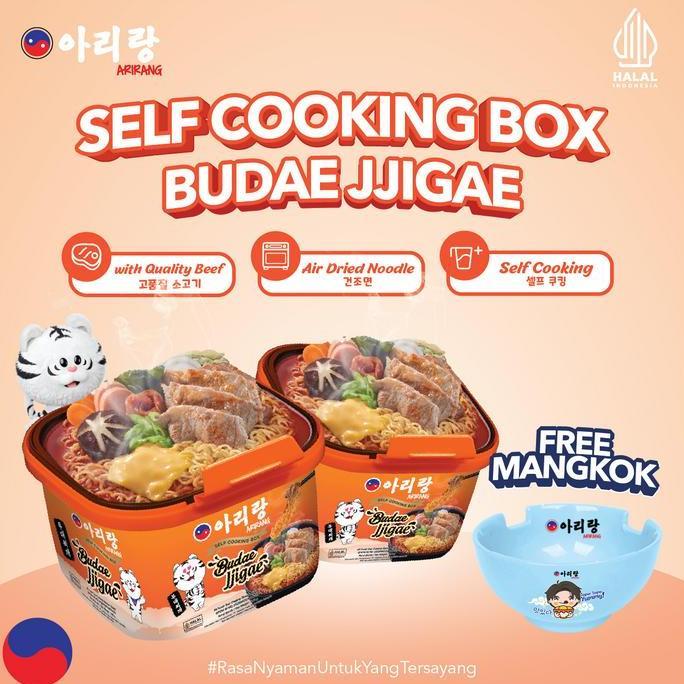 DIBAS_TAVE - 2 PCS ARIRANG SELF COOKING BOX BUDAE JJIGAE 160G + MANGKOK