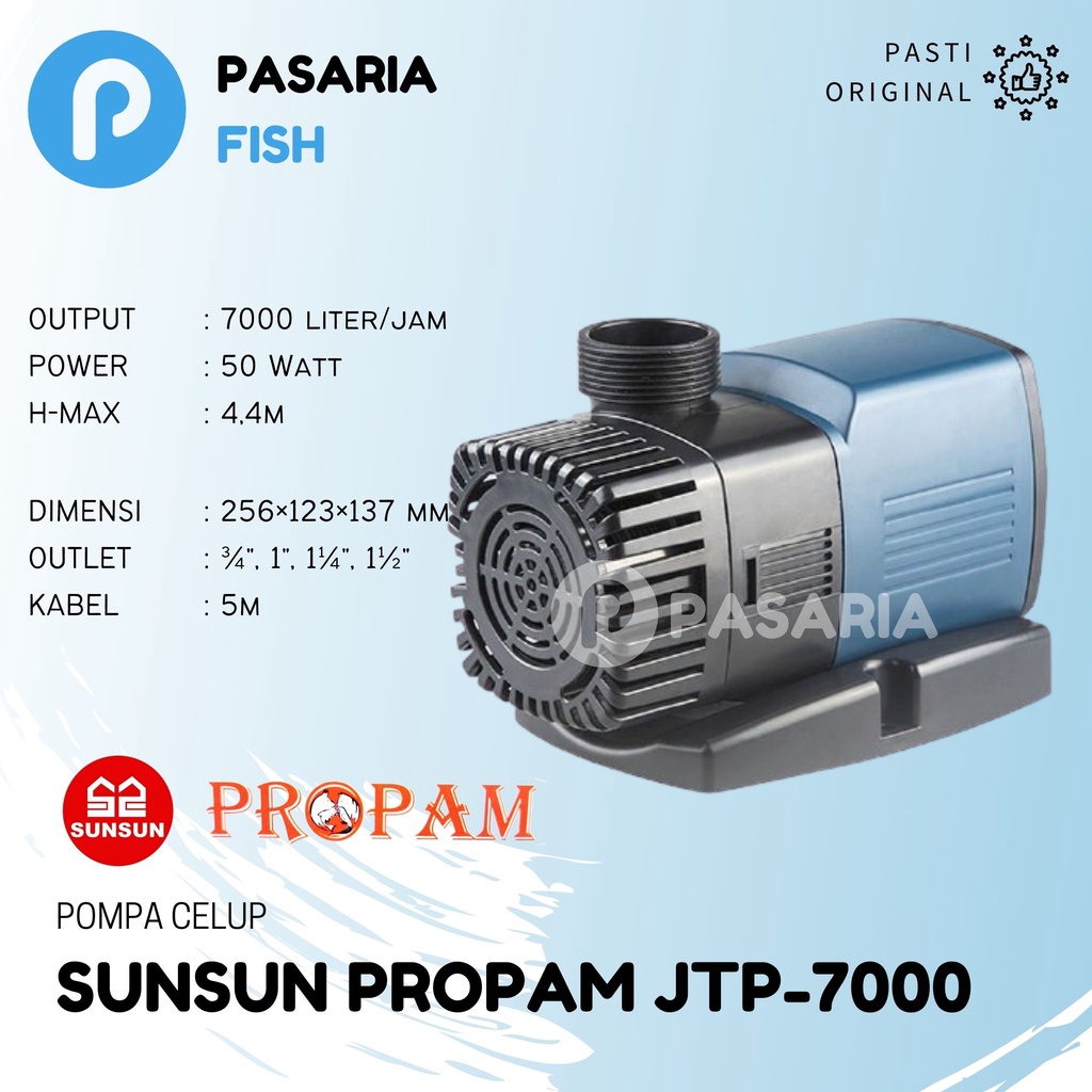 Jual Pompa Celup Kolam Pompa SUNSUN JTP 7000 PROPAM Submersible Pump ORI IMPORT | Shopee Indonesia