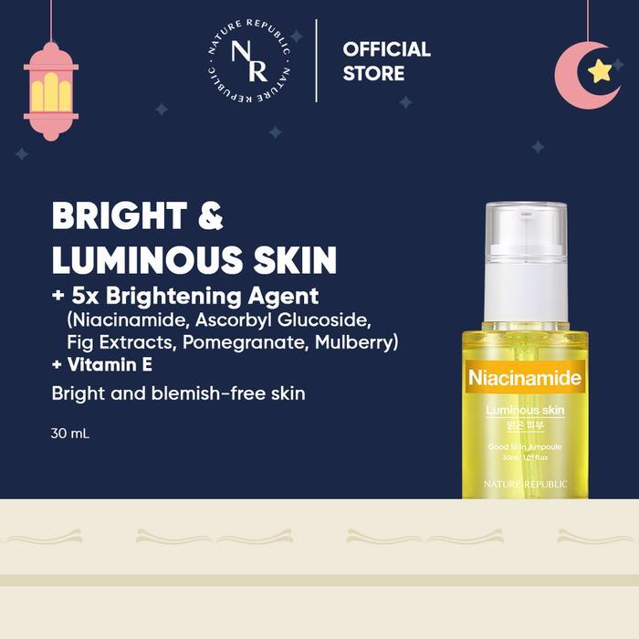 NATURE REPUBLIC Good Skin Ampoule 30ml - NIACINAMIDE Brightening Niacinamide Serum, Even Skin Tone,