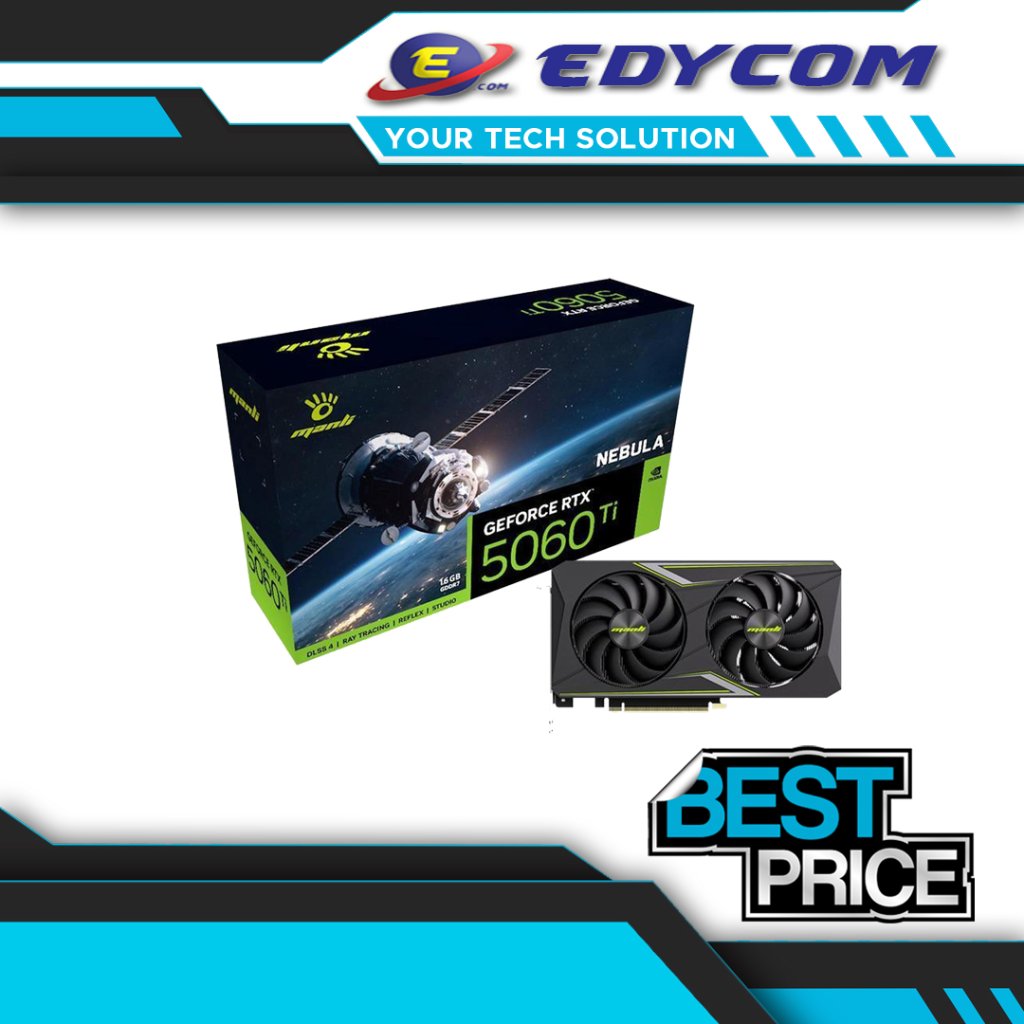 Jual MANLI GeForce RTX 5060 TI OC 16GB GDDR7 DUAL FAN | Shopee Indonesia
