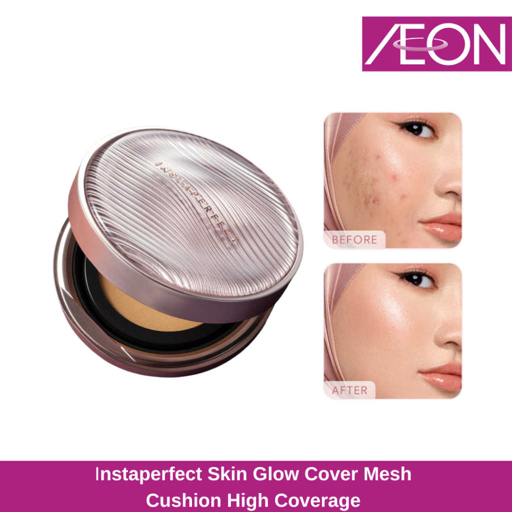 Instaperfect Skin Glow Cover Mesh Cushion High Coverage Formula Dilengkapi dengan SPF 50+ / PA++++