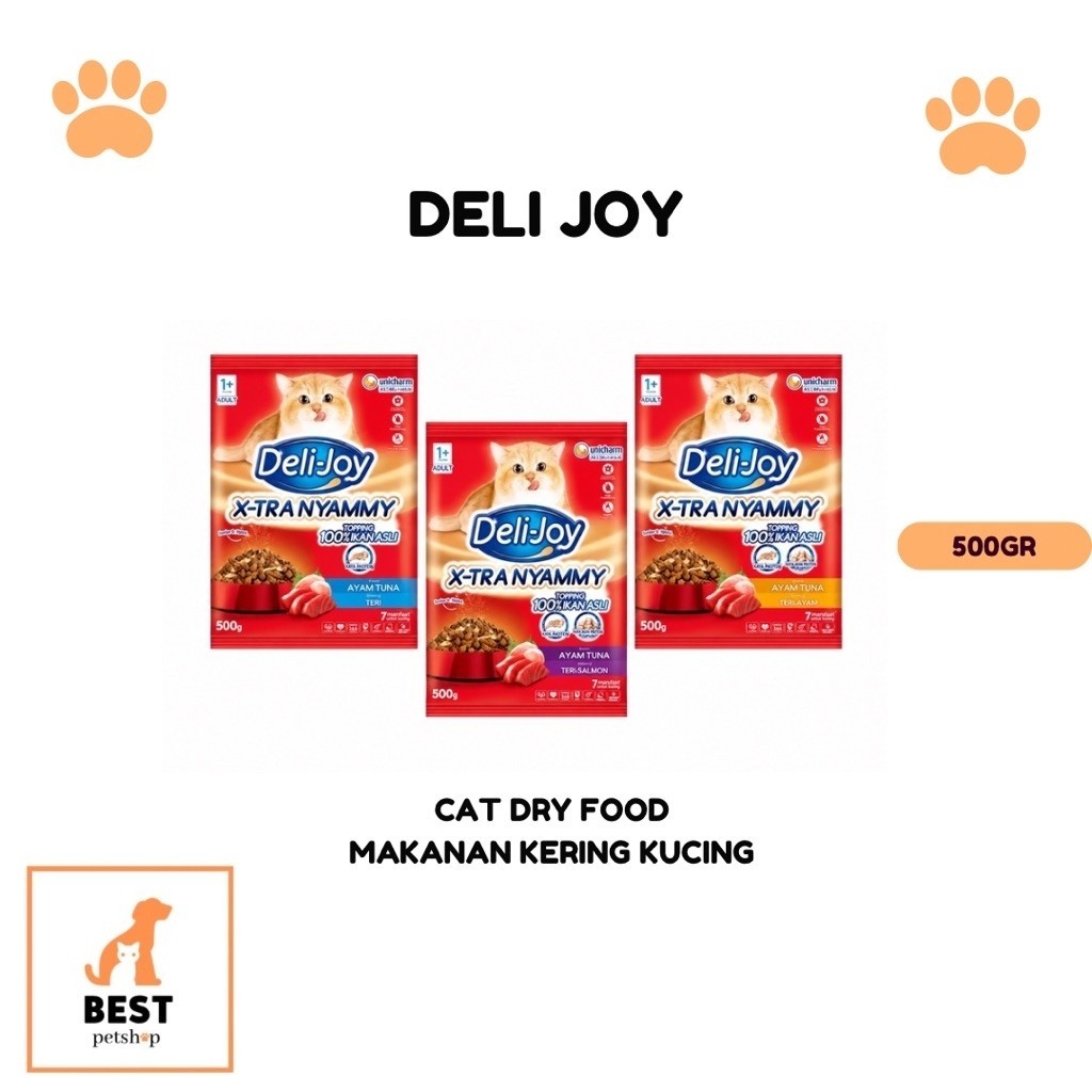 delijoy deli joy 500gr makanan kering dry food kucing