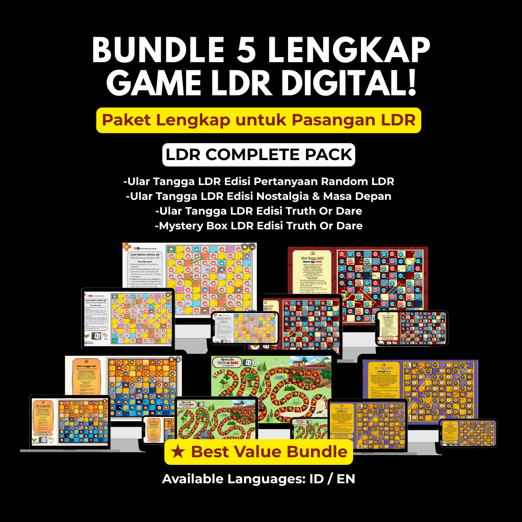 Jual Game LDR Digital Bundle 5 Lengkap | Ular Tangga & Truth or Dare | Produk Digital | Shopee Indonesia