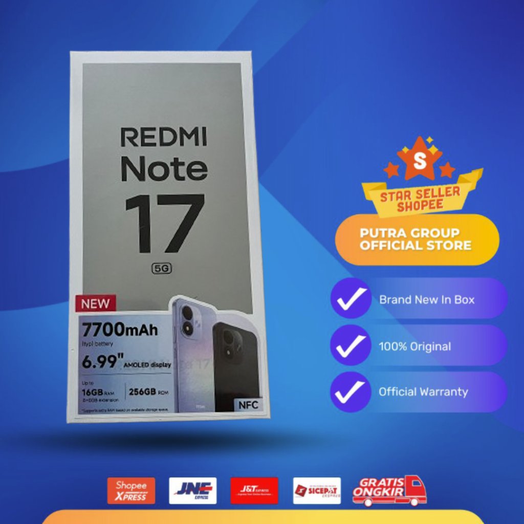 (RESMI) Xiaomi Redmi Note 17 5G 6/128GB 8/256GB Black Teal Purple Garansi Resmi Indonesia Original