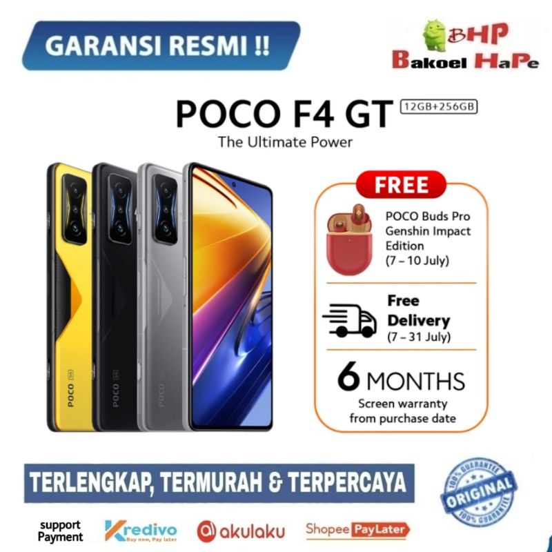 POCO F4 GT (12GB+256GB) Garansi Resmi