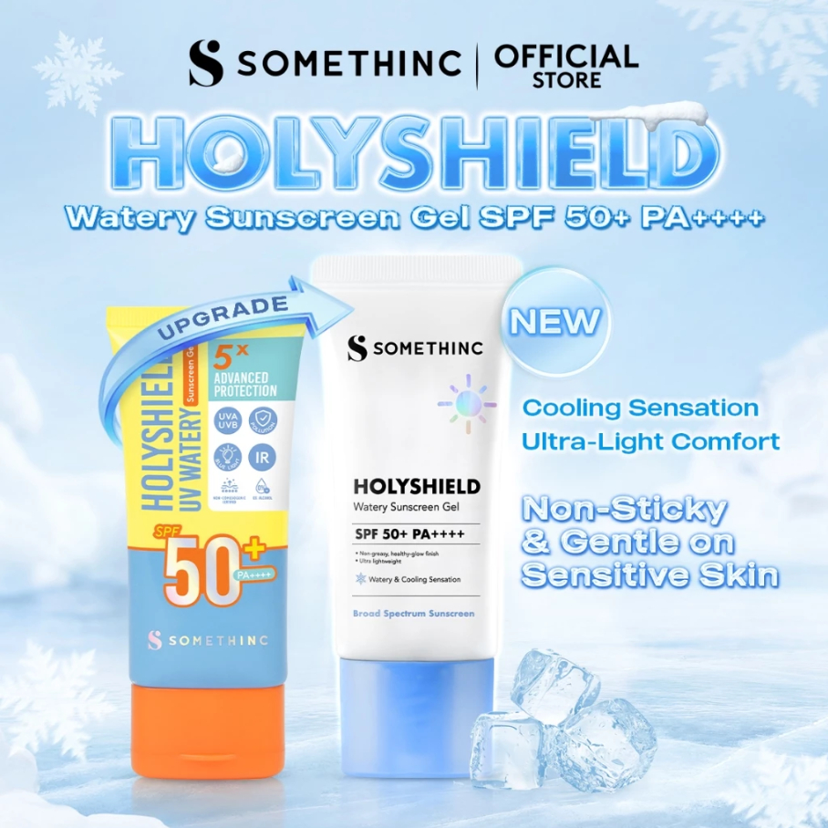 SOMETHINC HOLYSHIELD UV WATERY SUNSCREEN GEL 50+PA++++ || NEW PACKAGING 50GR