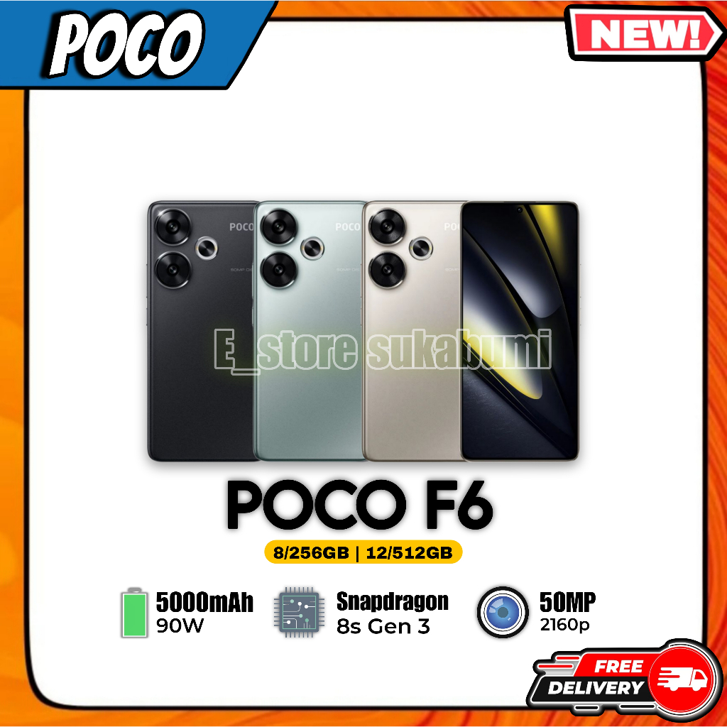 [ new ] POCO F6 (8/256GB 12/512GB) | Snapdragon 8s Gen 3 | NFC LiquidCool Technology 4.0 amoled | new garansi resmi