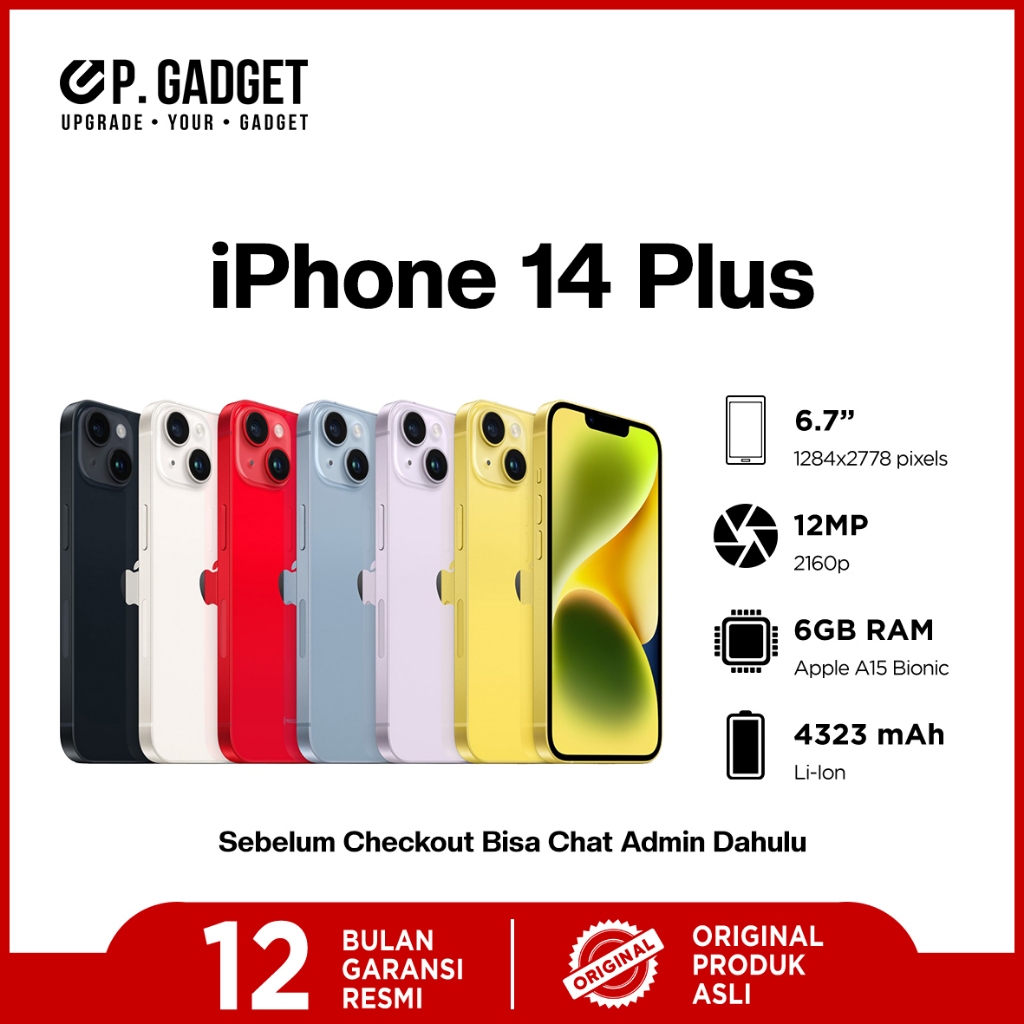 UP GADGET - IPHONE 14 PLUS - NEW - PONTIANAK
