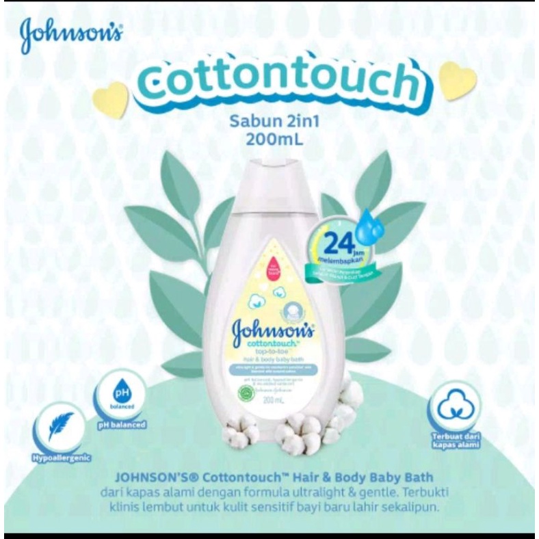 JOHNSON’S COTTONTOUCH TOP-TO-TOE HAIR & BODY BABY BATH
