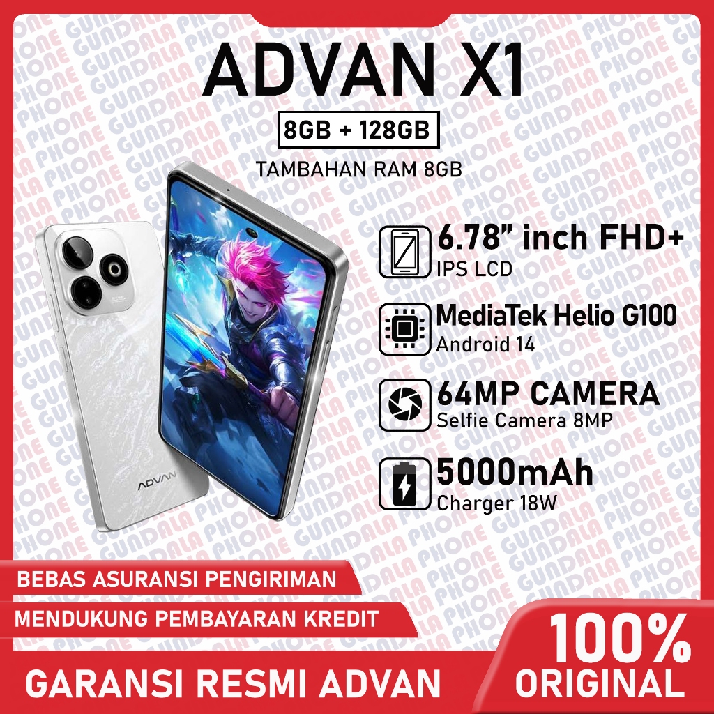 Advan X1 8/128 Garansi resmi