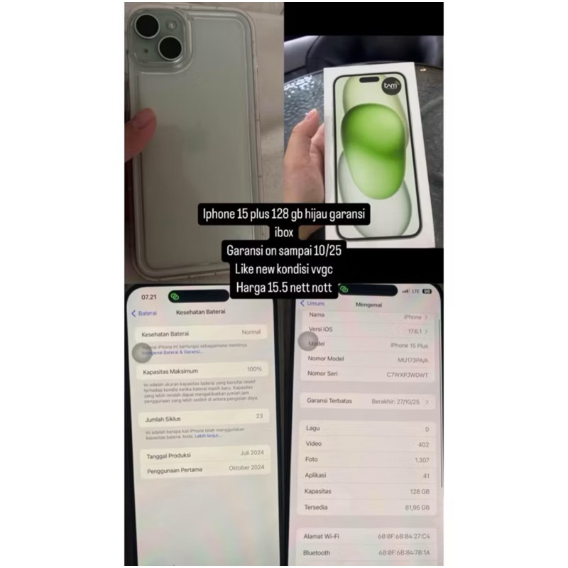 iphone 15 plus 128gb garansi ibox