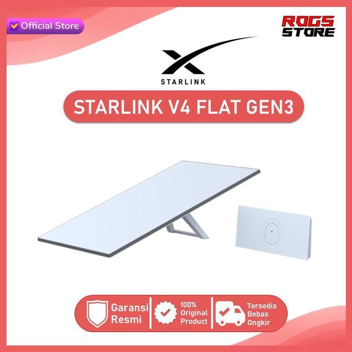 Terlaris STARLINK V4 FLAT GEN 3 ANTENA WIFI SATELITE - STANDARD KIT