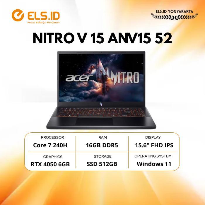 Acer Nitro V 15 ANV15-52 Intel Core 7 240H 16GB/512GB RTX4050 15.6" FHD W11+OH2024