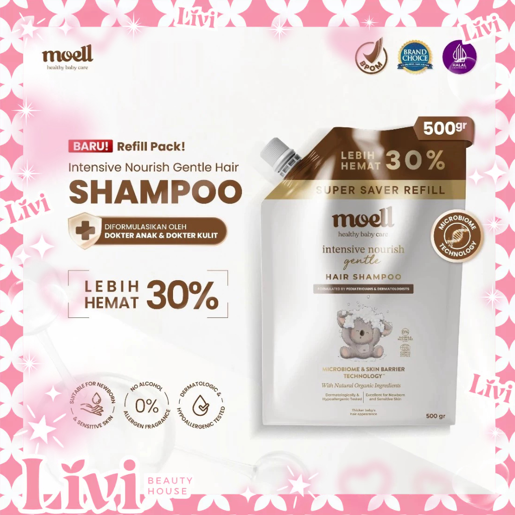 LIVI - Moell Intensive Nourish Gentle Hair Shampoo 500g ( REFILL)