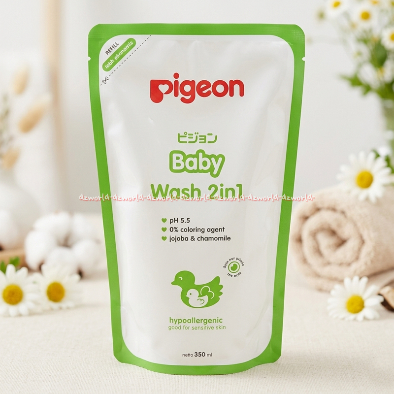 Pigeon Baby Wash 2In1 600ml Hair & Body Sabun Mandi Bayi 600 ml Shampoo Bayi Refill Pigen