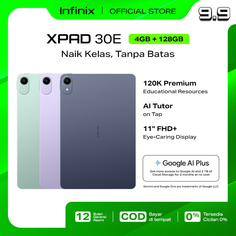 Infinix XPAD 30E 4/128GB - MediaTek Helio G80 - 11" FHD+ 60Hz  - 7200 mAh - 4G LTE