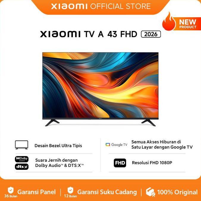 Jasilbeny - Xiaomi TV A 43" FHD 2026 | Resolusi FHD | Dolby Audio | DTS-X Google TV [Xiaomi Official Store]