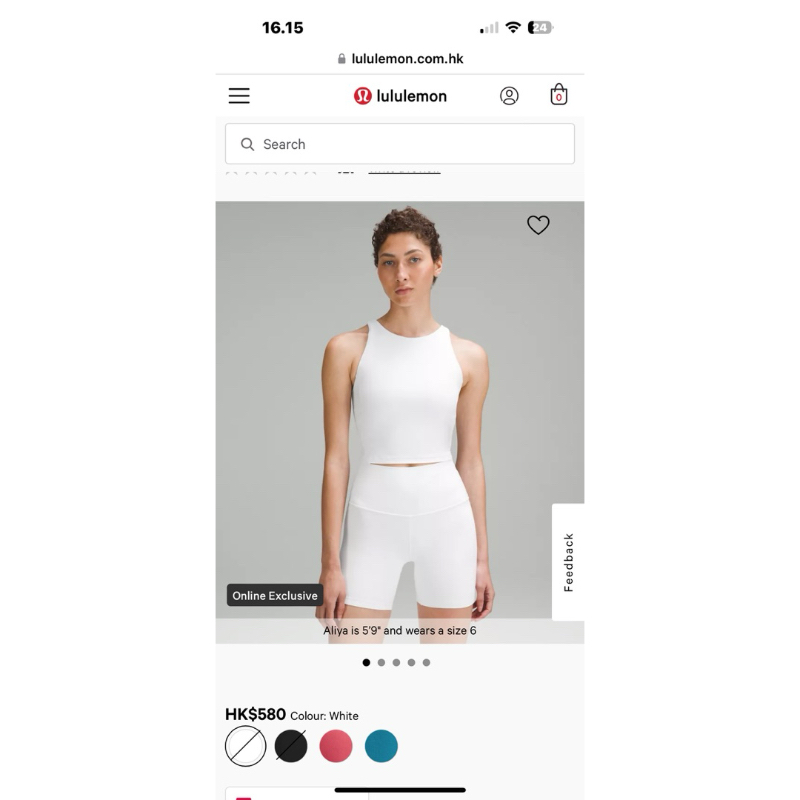 Jual lululemon Align™ High-Neck Tank Top Size 2 in white | Shopee Indonesia