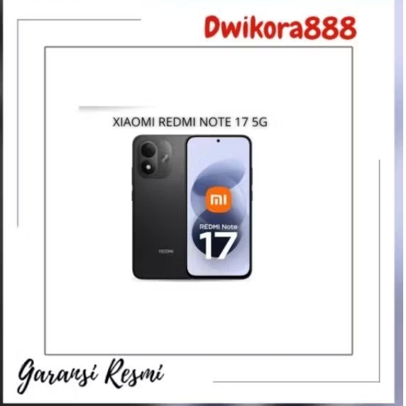 XIAOMI REDMI NOTE 17 5G RAM 8/256 GARANSI RESMI 15 BULAN