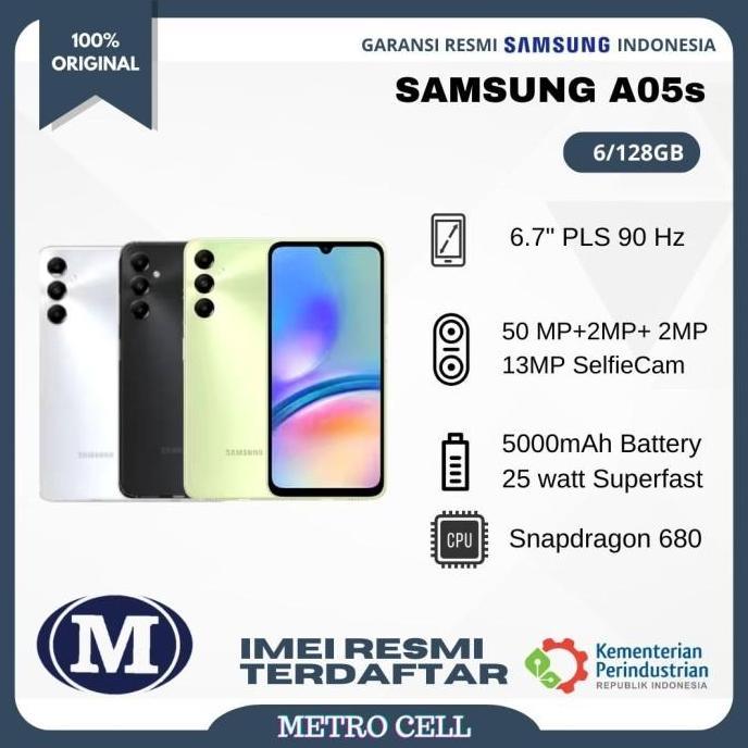 Samsung Galaxy A05s 6/ 128 GB - Garansi Resmi Samsung 1 Tahun